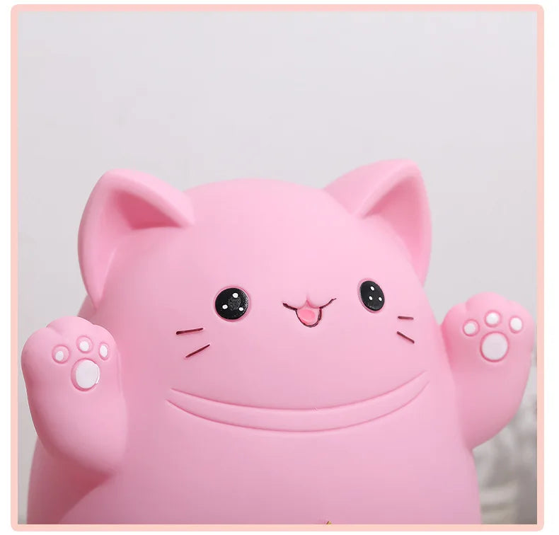 Tirelire chat rose - Le gardien câlin