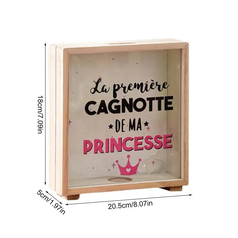 Tirelire Mariage en Bois – Ma princesse
