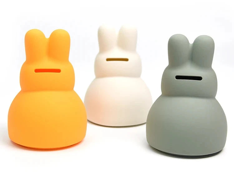 Tirelire Lapin Silicone Jaune – BunnyFlex Jaune