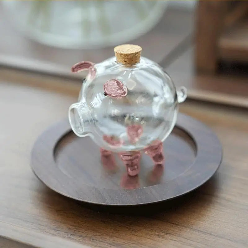 Tirelire cochon en verre - "Clear Piggy"