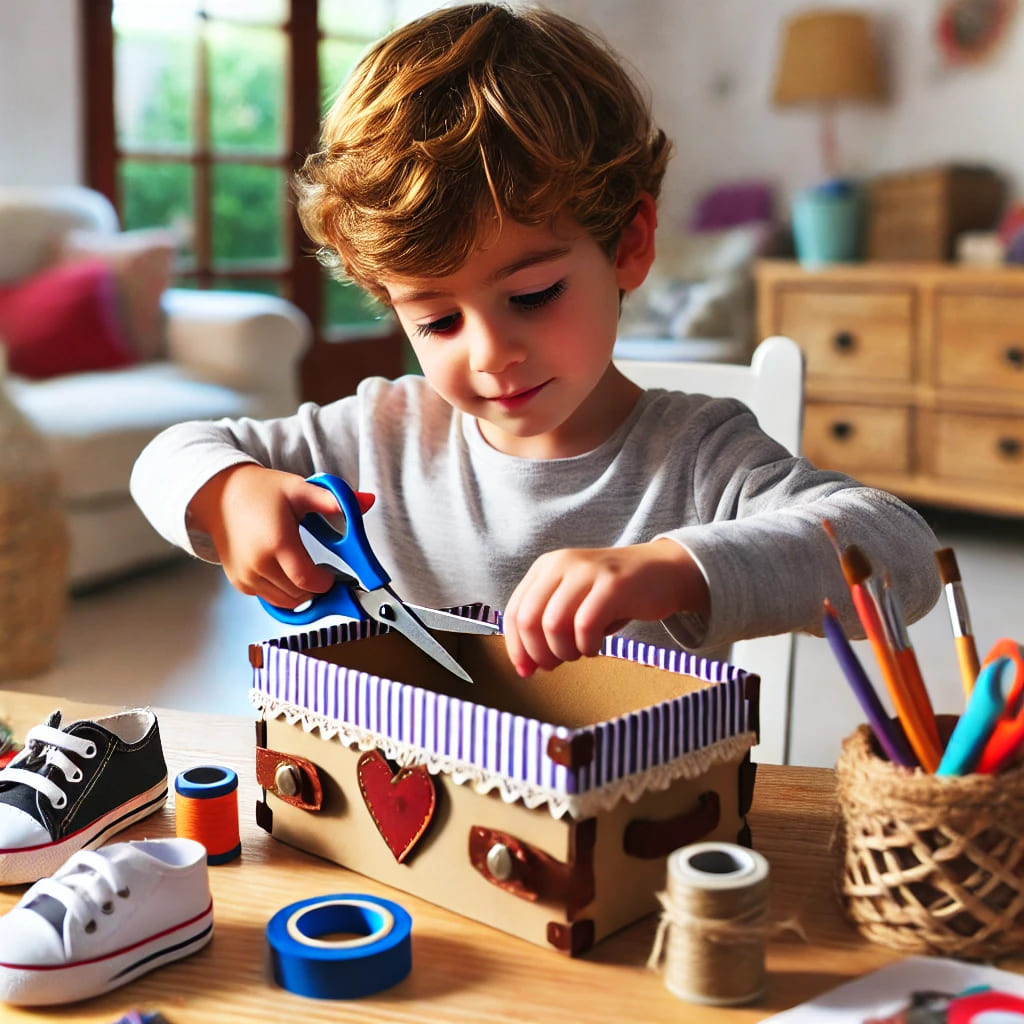Comment faire une tirelire avec une boîte à chaussures ?