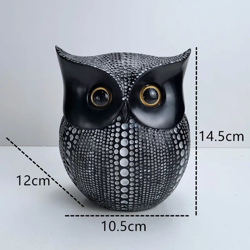 Tirelire Hibou Noir "Black Owl Bank"