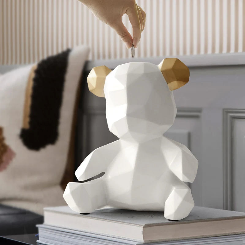 Tirelire Ourson Blanche "White Teddy Bank