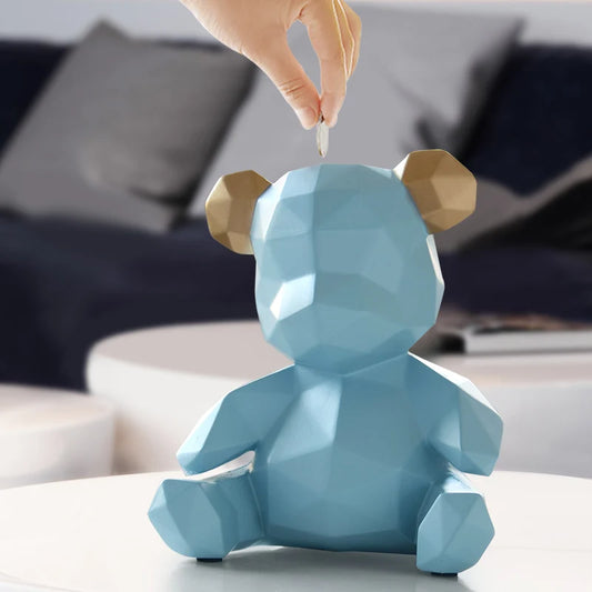 Tirelire Ourson Bleu "Blue Teddy Bank"