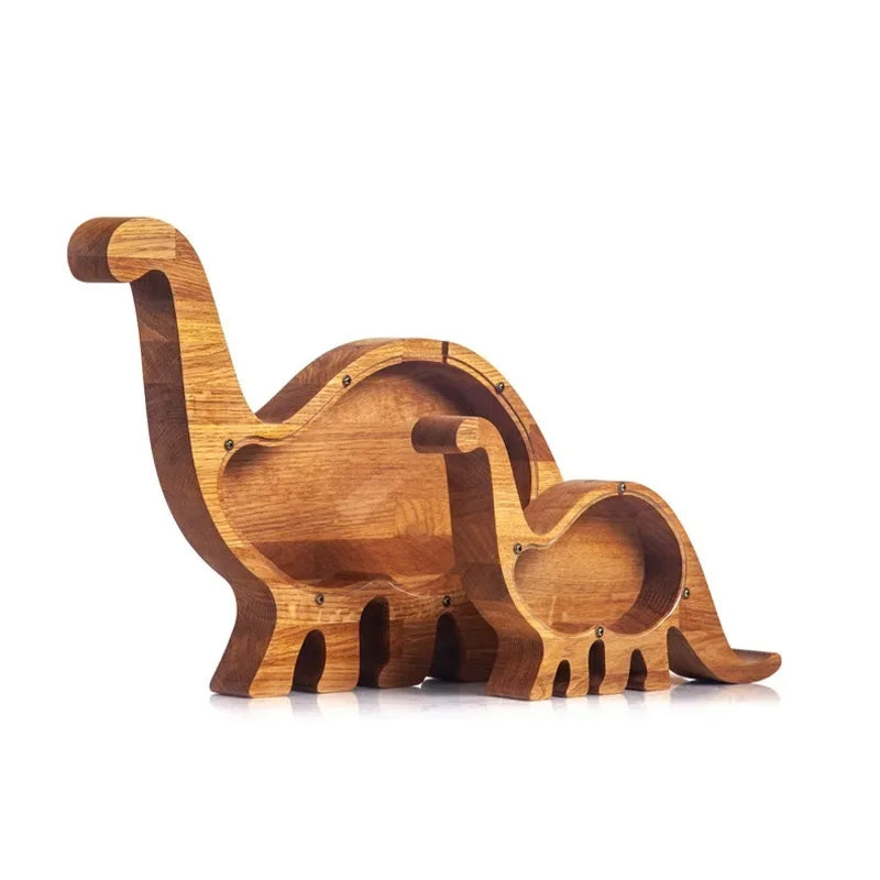 Tirelire Dinosaure en Bois "Dino Guard"