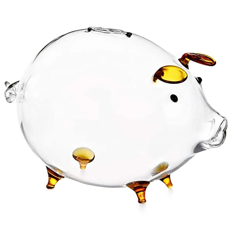 Tirelire Cochon Transparent Jaune – Cochon Cristal Jaune