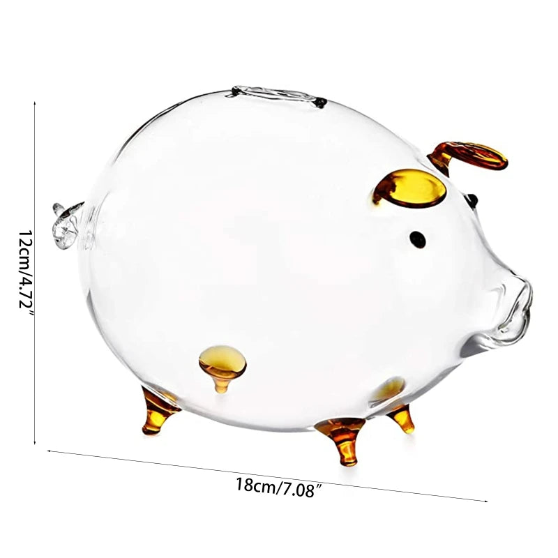 Tirelire Cochon Transparent Jaune – Cochon Cristal Jaune