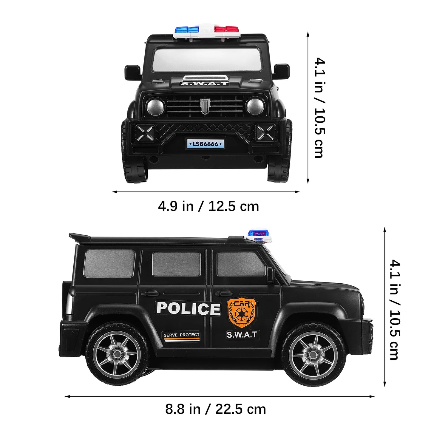 Tirelire Voiture de Police – Bolide Sécurisé