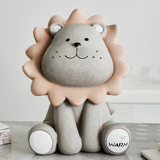 Tirelire Lion Gris "Gray Lion Guard"