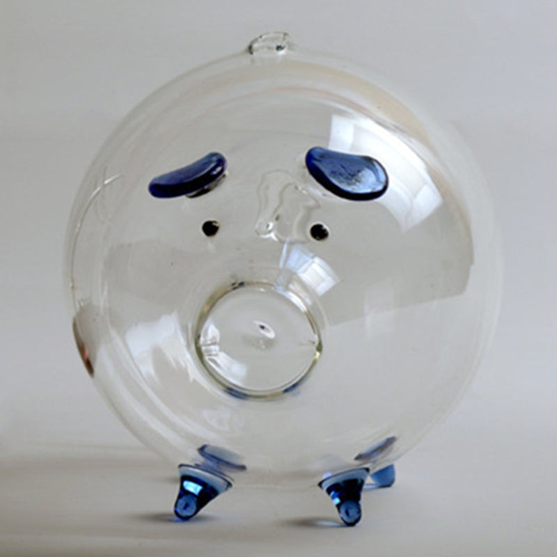 Tirelire Cochon Transparent Bleu – Cochon Cristal Bleu