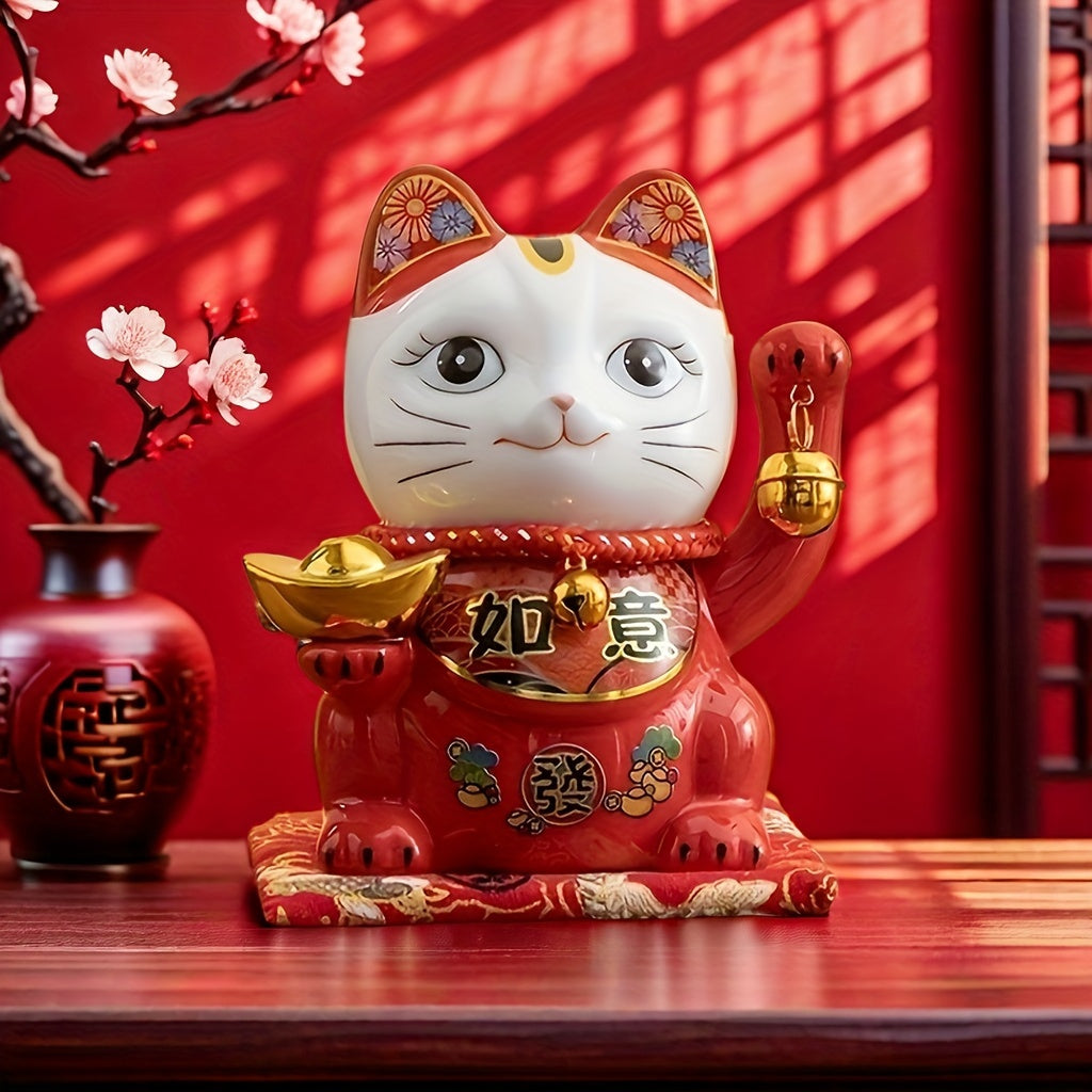 Tirelire Chat Chinois Porte-Bonheur Rouge – "LuckyCharmCat Red"