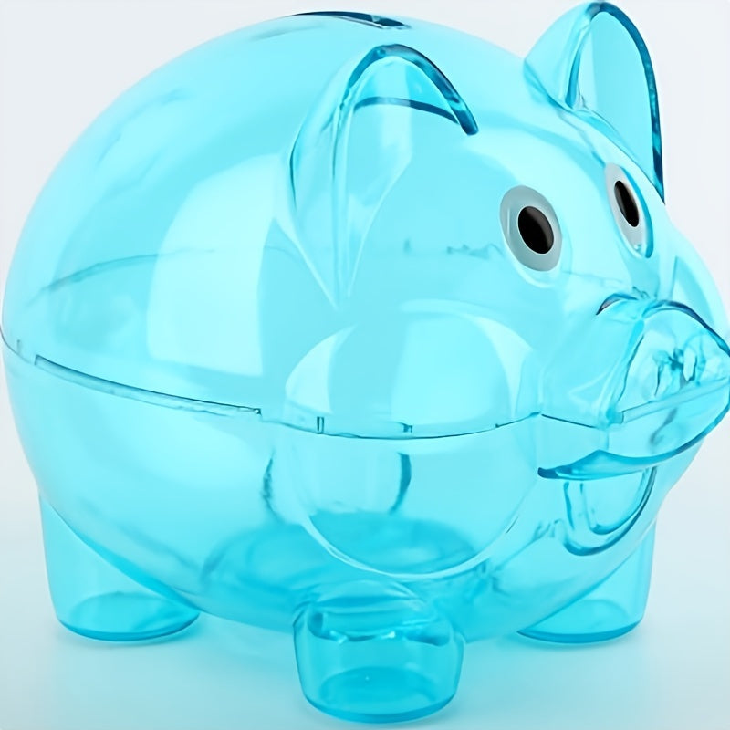 Tirelire Cochon Bleu Transparent – "ClearBluePiggy"