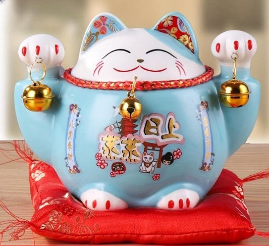 Tirelire Chat Chinois Bleue – "LuckyCat Blue"