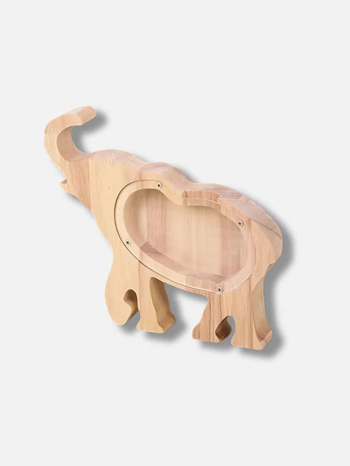 Tirelire Éléphant en Bois "Wooden Jumbo"