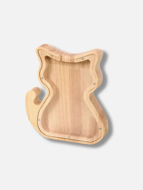 Tirelire Chaton en Bois "Kitty Saver"